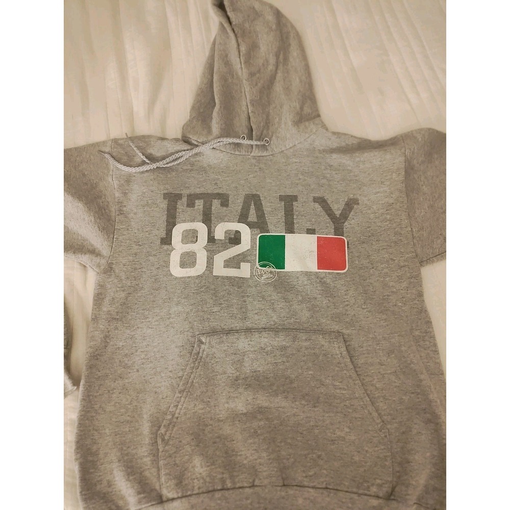 Vintage 90s Disney EPCOT Italy 82 Hoodie Sweatshirt Gray Hanes Size S